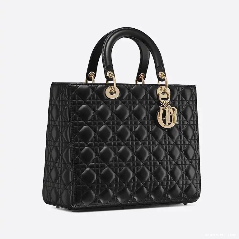 Cheap Large Black Cannage Lady Bag Lambskin Dior Gold 0624 Luxury
